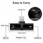 Wholesale New Mini 2-in-1 IP Lighting iOS Multi-Function Connector Adapter with Charge Port and Headphone Jack for iPhone, iDevice (Black)